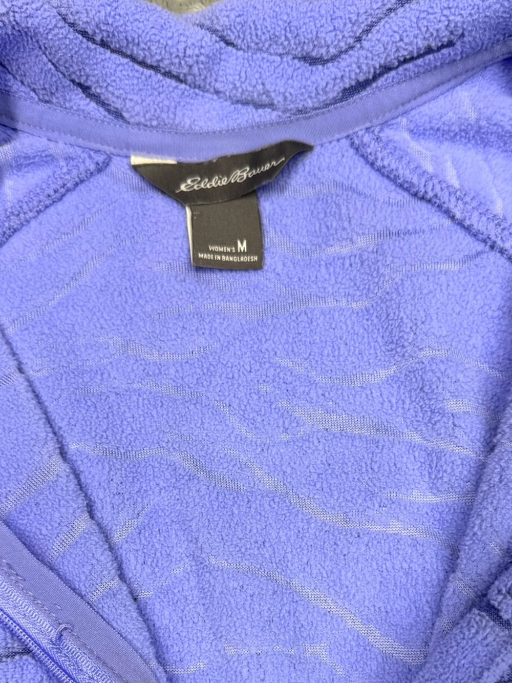 Eddie Bauer Periwinkle Textured Quarter-Zip Pullover - Picture 3 of 9